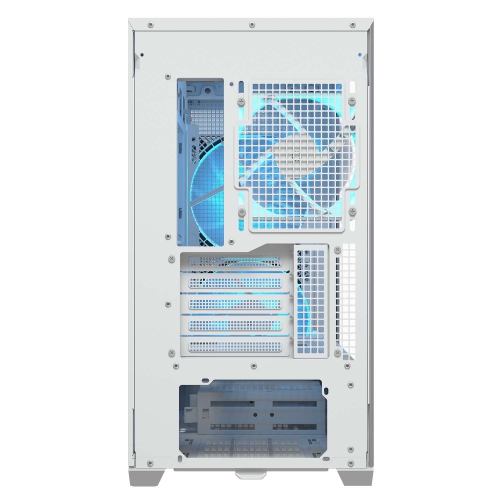 Cougar MX600 RGB Mini ATX Computer Case, Tempered Glass Side Panel, 2 x 160mm / 1 x 120mm ARGB Fans Pre-Installed, White