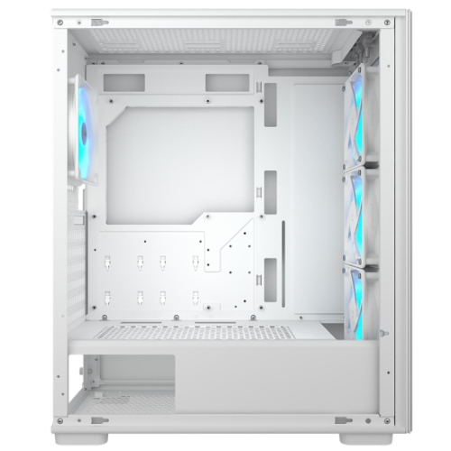 Cougar MX220 RGB Mid Tower ATX Computer Case, Tempered Glass Side Panel, 4 x 120mm ARGB Fans Pre-Installed, White