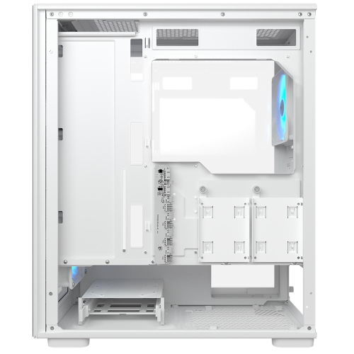 Cougar MX220 RGB Mid Tower ATX Computer Case, Tempered Glass Side Panel, 4 x 120mm ARGB Fans Pre-Installed, White
