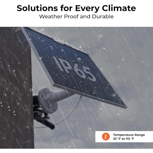 Ensemble avec panneau solaire ASP1000-P et support de Brinno - Ensemble avec panneau solaire de 10 W