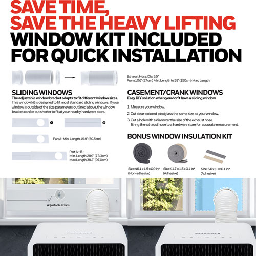 Climatiseur portatif intelligent avec Wi-Fi de Honeywell - 11 000 BTU (SACC 8000 BTU)
