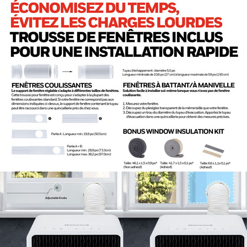 Climatiseur portatif intelligent avec Wi-Fi de Honeywell - 11 000 BTU