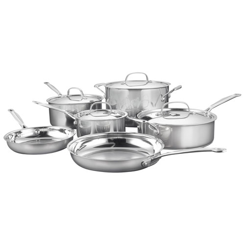 Cuisinart Classic Collection 10-Piece Cookware Set - Stainless Steel