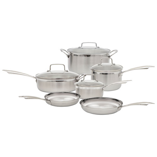Cuisinart 10-Piece Cookware Set - Silver