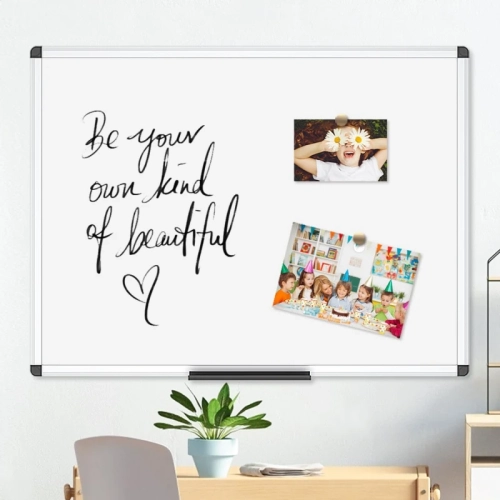 Magnetic Dry Erase Whiteboard - 24 x 18 Inches, with Silver Aluminum Frame