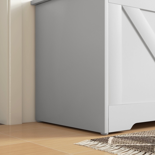 HOMCOM Storage Chest, Storage Bench with 2 Safety Hinges and U-shaped Cut-out Pull for Living Room, Entryway, 39.4" x 15.7" x 17.7", Supports 300