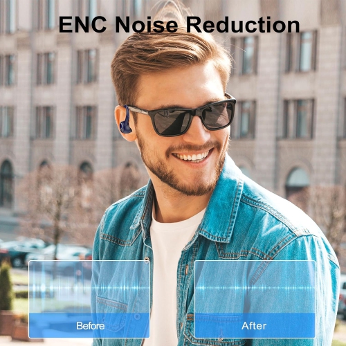 Wireless Earbuds, Bluetooth 5.3 Headphones Sport with ENC Mic, IP7 Waterproof Ear Buds with Earhook for Running, Deep Blue