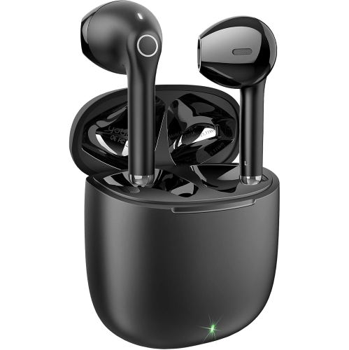 Wireless Earbuds, IPX5 Waterproof Wireless Headphones Touch Control, Bluetooth Headphones 25 Hrs with USB-C Charging for Running, Black