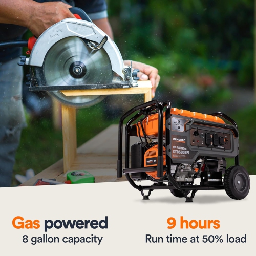 Generac 7247 XT8500EFI 8,500-Watt Gas-Powered Portable Generator - Powerful Electronic Fuel Injection Engine