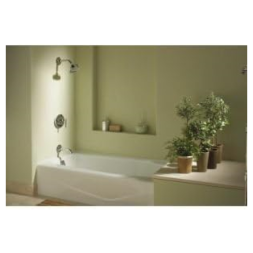 KOHLER K-T14420-4-CP Garniture de robinet de bain/douche à équilibrage pression Rite-Temp Purist, chrome poli - Boîte ouverte