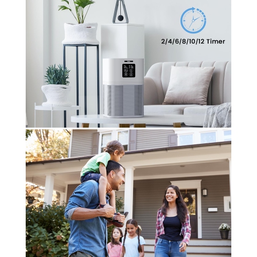 VEWIOR Air Purifiers for Home up to 600 sqft, HEPA Air Purifiers Large Room for Pet Dander, Wildfire, Smoke, Pollen