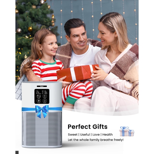 VEWIOR Air Purifiers for Home up to 600 sqft, HEPA Air Purifiers Large Room for Pet Dander, Wildfire, Smoke, Pollen