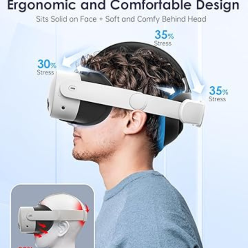 Prime made vr Headstrap Compatible for Meta Quest 3S for Meta Quest 3 Head Strap for Oculus Quest 3S/3 Accessories Comfortable Stable Elite Strap