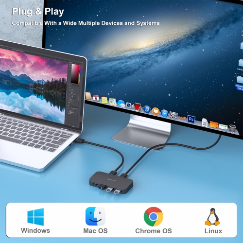 USB 3.0 Switch, USB Switcher 2 Computers Share 4 USB for PC Mouse Keyboard Printer Scanner, USB KVM Switch Selector Compatible with Windows, Mac,