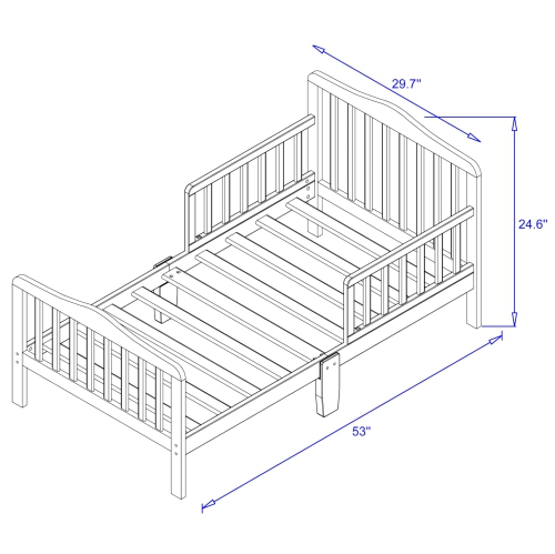 Lits pour tout-petits Lennox Furniture, gris Florence, 113028 fils au pouce carré, 3&nbsp;A