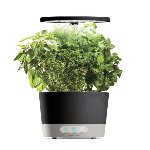 AeroGarden – Système hydroponique pour jardin d'intérieur Harvest 360 avec lumière de culture à DEL et trousse d'herbes, peut contenir jusqu'à 6