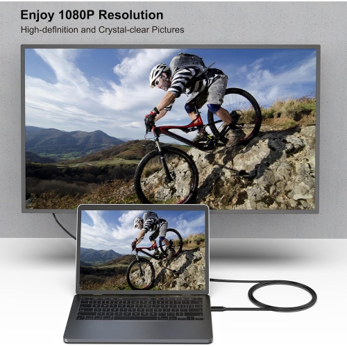 BENFEI USB C to VGA 6 Feet Cable [Thunderbolt 3/4 Compatible] with iPhone 15 Pro/Max, MacBook Pro/Air 2023, iPad Pro, iMac, S23, XPS 17, Surface Book