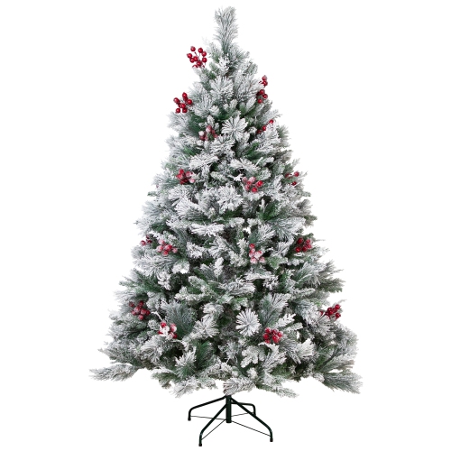 Real Touch Heavily Flocked Whittaker Spruce Full Artificial Christmas Tree - 6.5' -Unlit
