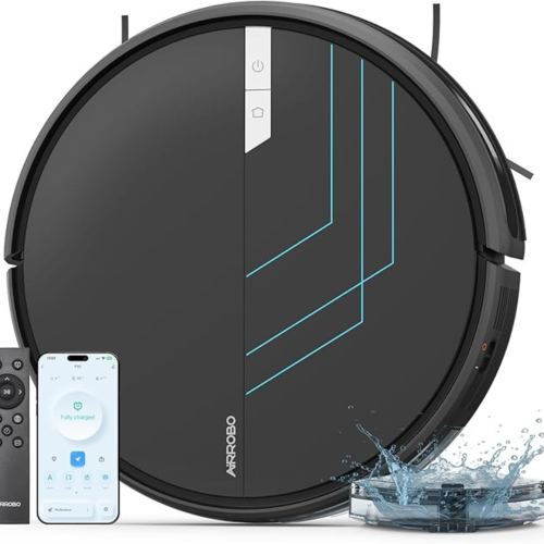 AIRROBO  Robot Vacuum And Mop, 3000Pa Strong Suction Power Robot Vacuum Cleaner, Wi-Fi/app/alexa, Self-Charging Robotic Vacuum for Hard Floor, Pet