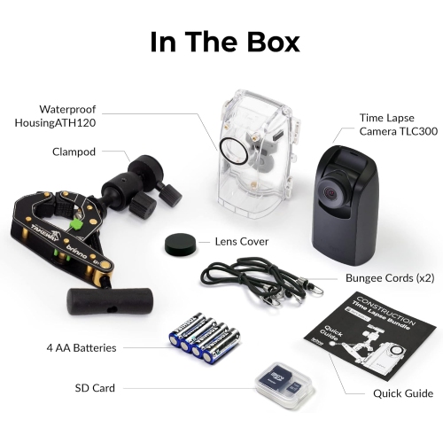 Brinno Time Lapse Camera BCC300-C Bundle, Outdoor Construction Jobsite Plant Weather | HDR FHD1080P Timelapse Camera LCD Screen | Extended Battery