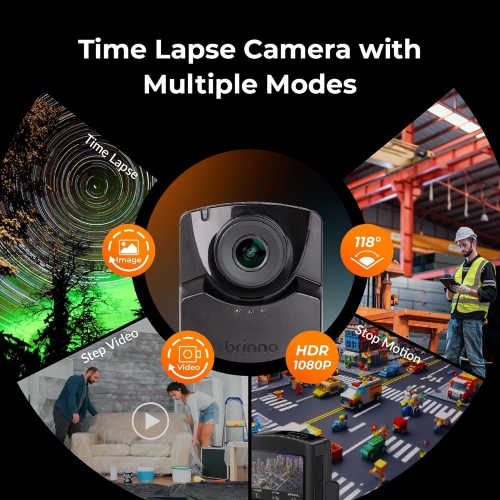 BRINNO Empower TLC2020 Time Lapse Camera, New Quick Menu, Step Video & Stop Motion Capture Modes in HDR and FHD, Flexible Schedule Setup,