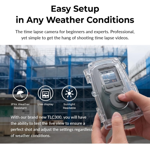 Brinno Time Lapse Camera BCC300-M | Camera Outdoor Construction Jobsite, Plant, Weather Timelapse Camera | LCD Screen, Extended Battery Life, IPX4