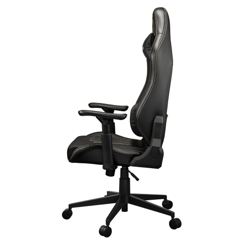 Cougar Explore Royal Office Gaming Chair - Ergonomic, High Back PVC Leather Upholstery Reclining Backrest, Black/Gold