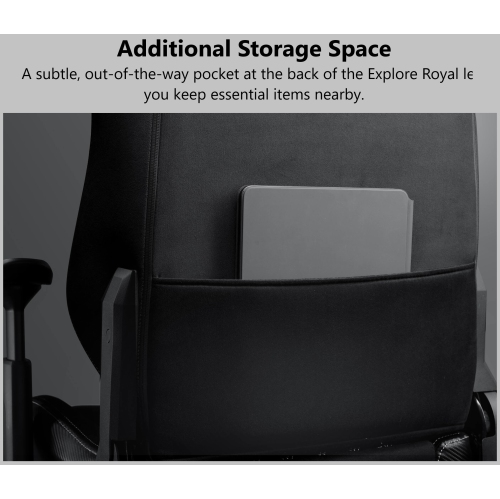 Cougar Explore Royal Office Gaming Chair - Ergonomic, High Back PVC Leather Upholstery Reclining Backrest, Black/Gold