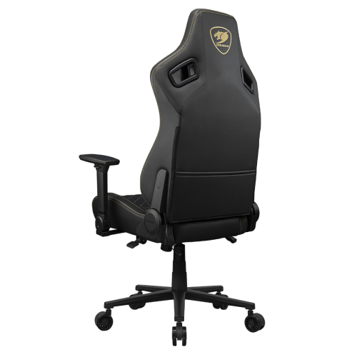 Cougar Defensor Gaming Chair, Ergonomic High‑Back PU Leather, 155° Recline, 4D Armrests & Lumbar Support, Gold