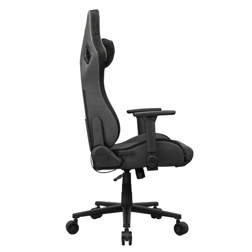 Cougar Defensor F Gaming Chair, Ergonomic High‑Back Imitation Linen, 155° Recline, 4D Armrests & Lumbar Support, Gray
