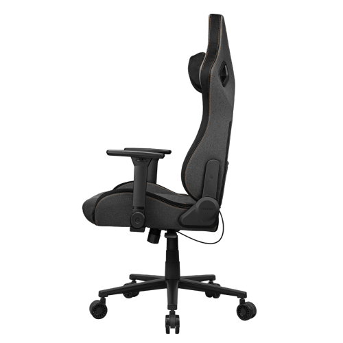 Cougar Defensor F Gaming Chair, Ergonomic High‑Back Imitation Linen, 155° Recline, 4D Armrests & Lumbar Support, Gray