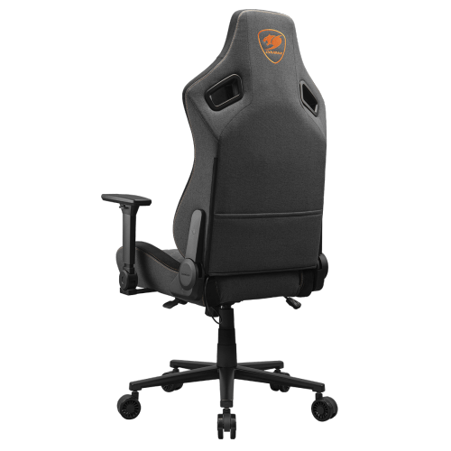 Cougar Defensor F Gaming Chair, Ergonomic High‑Back Imitation Linen, 155° Recline, 4D Armrests & Lumbar Support, Gray