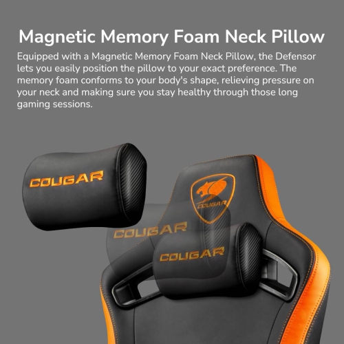 Cougar Defensor F Gaming Chair, Ergonomic High‑Back Imitation Linen, 155° Recline, 4D Armrests & Lumbar Support, Gray