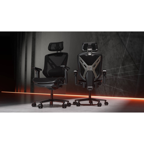 Cougar Speeder Office Gaming Chair Retractable Footrest - Ergonomic, High Back Premium Breathable Mesh Upholstery Reclining Backrest Adjustable