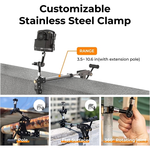 ATH1000 boîtier étanche BCC2000 Lite TLC2020 de Brinno et trousse de pinces de fixation ACC1000P. HDR et HD intégrale, batterie longue durée, acier