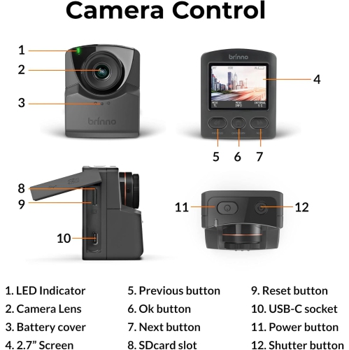 Brinno TLC2020 Outdoor Time Lapse Bundle with: Full HD Camera, IP67 Waterproof Housing, Secure Mount (AWM1000) – HDR – 99 Day Battery – Flexible