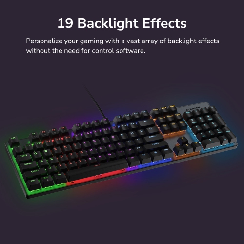 Cougar Ultimus EX RGB Wired Mechanical Gaming Keyboard – Full-Size 104-Keys, Metal Frame, Doubleshot Keycaps, White