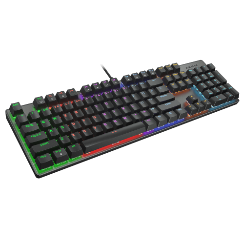 Cougar Ultimus EX RGB Wired Mechanical Gaming Keyboard – Full-Size 104-Keys, Metal Frame, Doubleshot Keycaps, Black