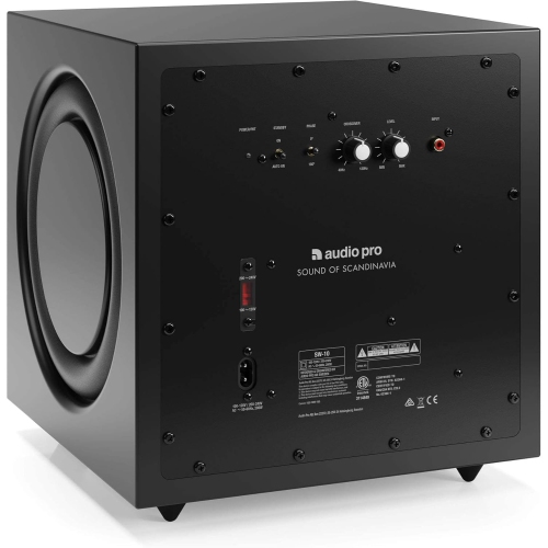 Audio Pro SW-10 Powered Subwoofer w/ 8" Long Throw Woofer & 2x 9" Passive Radiators (Black)
