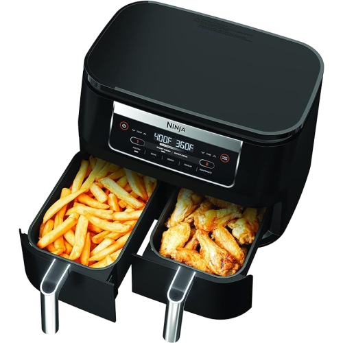 Open Box - Ninja Foodi 6-in-1 8-qt. 2-Basket Air Fryer DualZone Technology