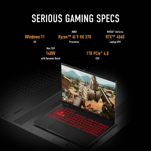 ASUS TUF Gaming A16 FA608 Gaming Laptop 16" FHD+ 165Hz Display / AMD Ryzen AI 9 HX 370 / GeForce RTX 4060 / 16GB LPDDR5X RAM / 1TB SSD / Wi-Fi 6E /