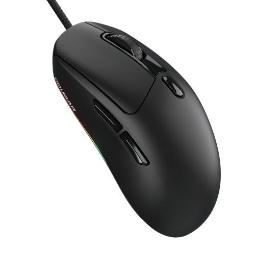 Cougar Minos Neo RGB Wired Gaming Mouse, 63g Ultralight, Symmetrical Design, PAW 3327 Sensor, 1000Hz Polling Rate, Windows Compatible, Black