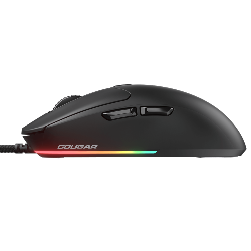 Cougar Minos Neo RGB Wired Gaming Mouse, 63g Ultralight, Symmetrical Design, PAW 3327 Sensor, 1000Hz Polling Rate, Windows Compatible, Black