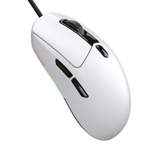 Cougar Minos Neo RGB Wired Gaming Mouse, 63g Ultralight, Symmetrical Design, PAW 3327 Sensor, 1000Hz Polling Rate, Windows Compatible, White