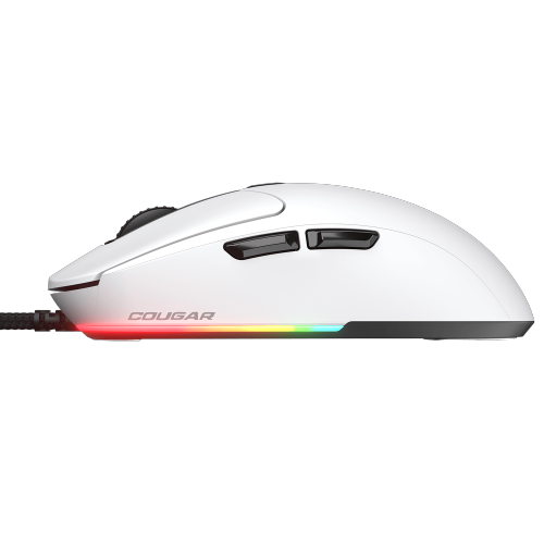Cougar Minos Neo RGB Wired Gaming Mouse, 63g Ultralight, Symmetrical Design, PAW 3327 Sensor, 1000Hz Polling Rate, Windows Compatible, White
