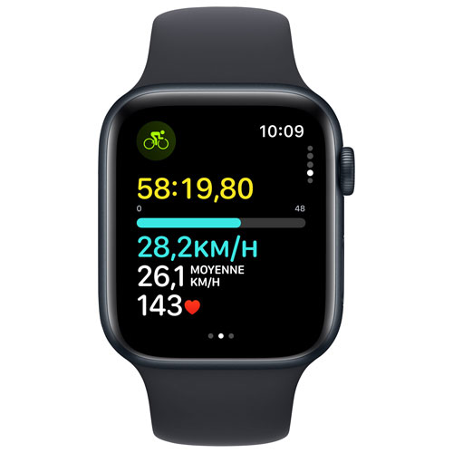 Koodo Apple Watch SE 44mm Midnight Aluminum Case with Midnight Sport Band - Small / Medium - Monthly Tab Payment