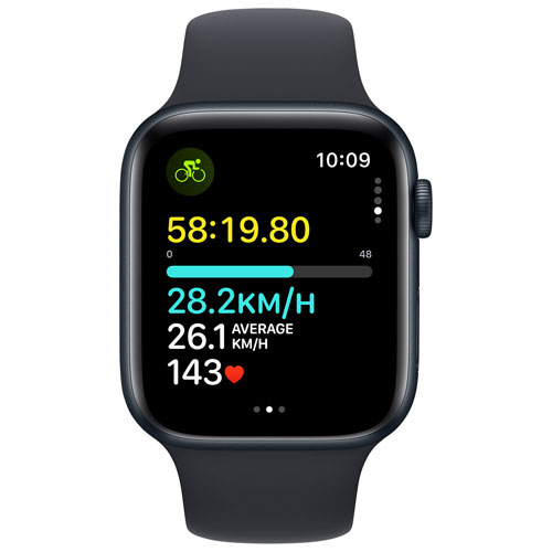 Koodo Apple Watch SE 44mm Midnight Aluminum Case with Midnight Sport Band - Medium / Large - Monthly Tab Payment