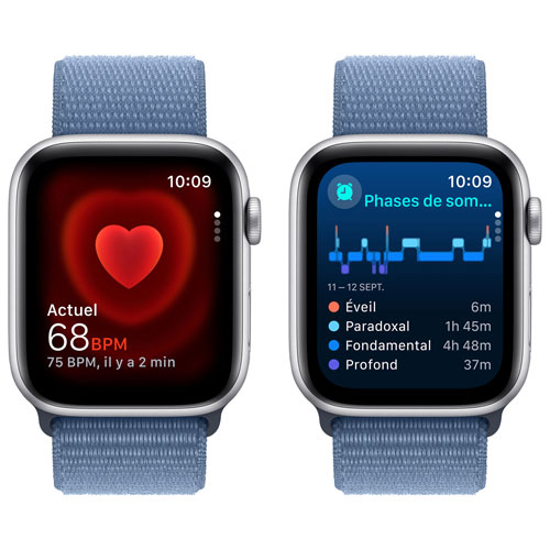 Koodo Apple Watch SE 44mm Silver Aluminum Case with Winter Blue Sport Band - Monthly Tab Payment