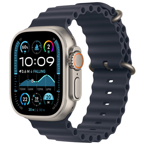 Apple - hi Apple Watch Ultra 2 (GPS + Cellular) 49mm Black Titanium