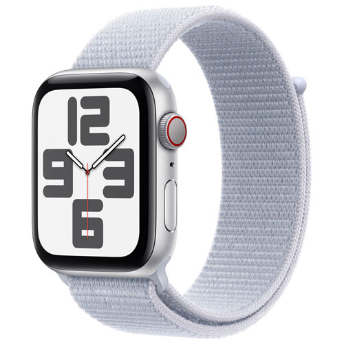Koodo Apple Watch SE 44mm Silver Aluminum Case with Blue Cloud Sport Loop - Monthly Tab Payment